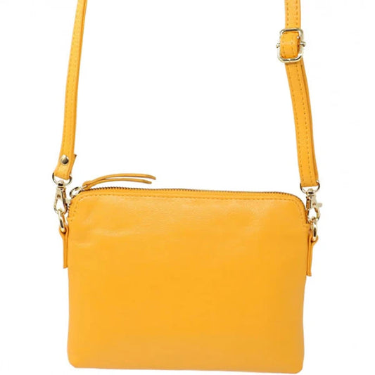 Baron Small Leather Shoulder/Crossbody Bag - Yellow
