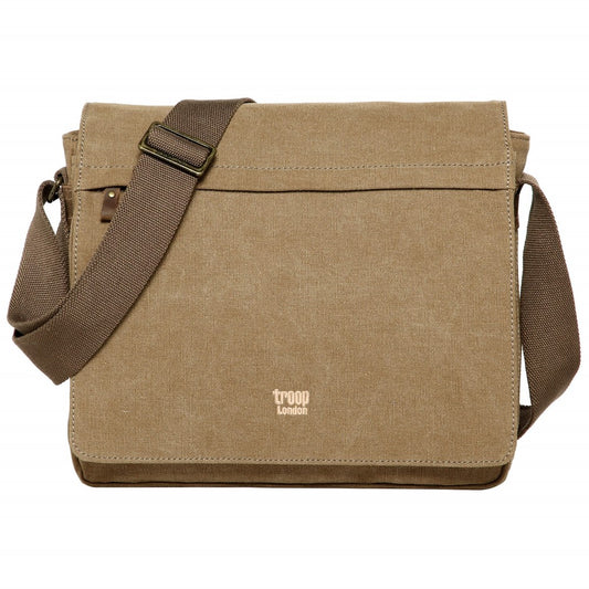 brown troop mesenger bag