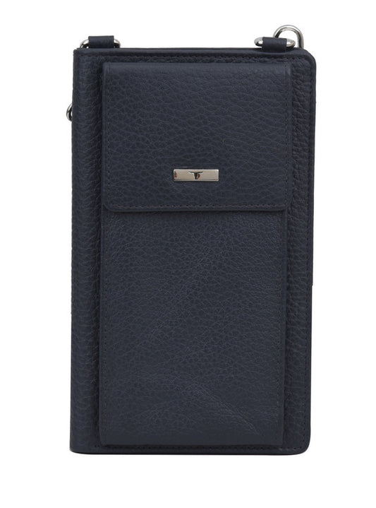 Urban Forest: Phoebe Leather Phone Pouch/Wallet - Rambler Navy