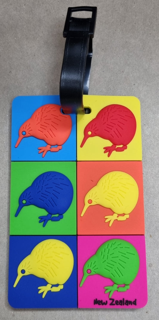 Hallifax Luggage Tags - Colourful Kiwis